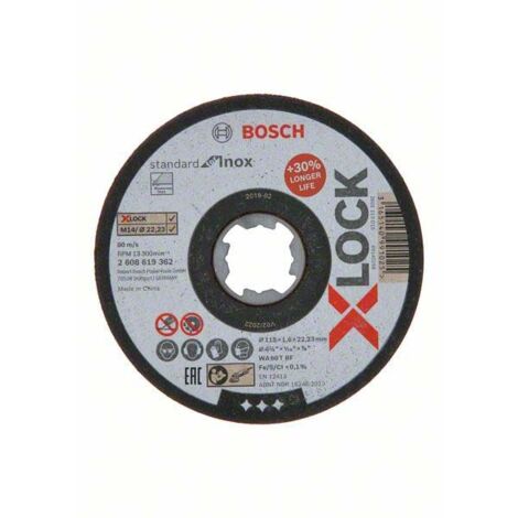 1 x-lock-Trennscheibe für Edelstahl Standard für flache Nabe 115x1,6mm bosch - 2608619362