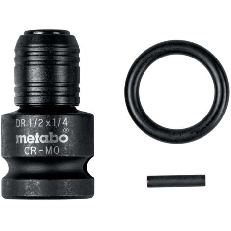 Metabo Schlagadapter 1/2" auf 1/4" E6,3, 3-teilig, inkl. Sicherungsring- und Stift