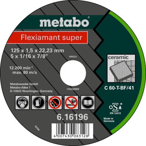Metabo Flexiamant super 115x1,5x22,2 Keramik, Trennscheibe, gerade Ausführung (1/3)