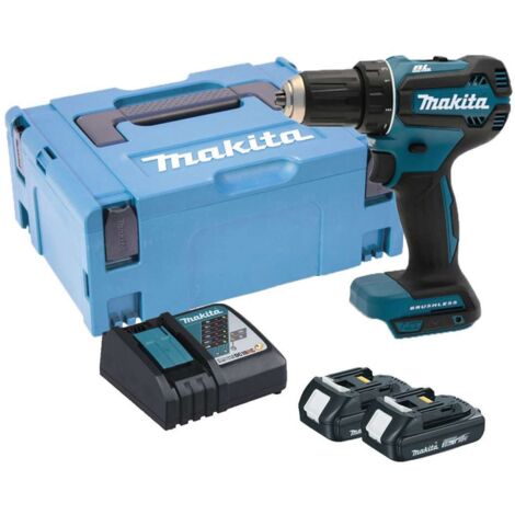 Makita Werkzeug - Akku-Bohrschrauber 18V, 2x 2,0 Ah Akkus, Ladegerät DDF485RAJ