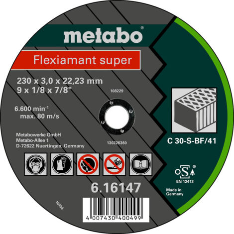 Metabo Flexiamant super 115x2,5x22,23 Stein, Trennscheibe, gekröpfte Ausführung 25 Stk (1/3)