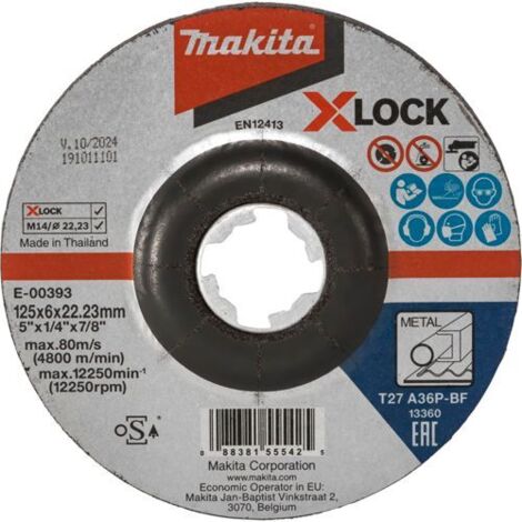 X-Lock Schruppscheibe für Winkelschleifer Ø125 mm - MAKITA E-00393