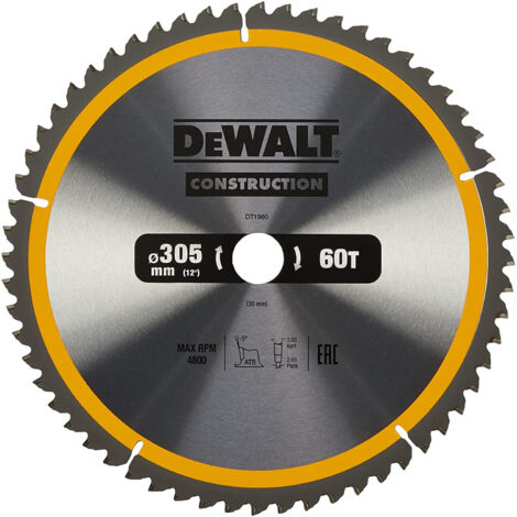 DeWALT DT1960-QZ Blatt de Kreissägeblatt 1 Stück(e)
