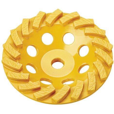 Dewalt – Diamant-Topfscheibe 125mm – Turbo für Beton – Hohe Diamantkonzentration – Wärmebehandelter Stahl – Spannloch 22,2mm (1/4)