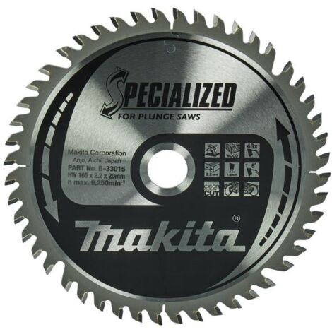 Makita B-33015 Hm Sägeblatt 165 X 20 Mm 48 Zähne