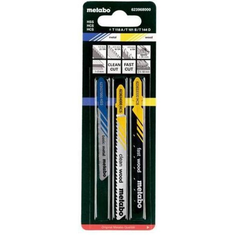 Metabo Stichsägeblätter SET für Holz und Metall, 3 teilig (1/3)
