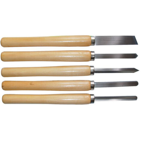 Güde Drechsel Werkzeug Set 5 tlg. für Drechselmaschine Drehbank Drechselbeitel (1/4)
