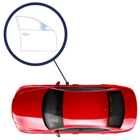 Vitre latérale custode avant droite teintée verte Citroen C3 1 2002-2009