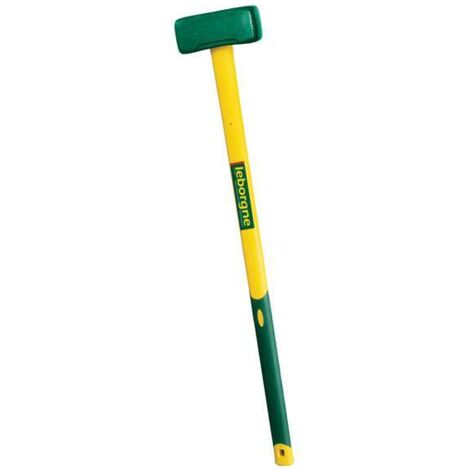Leborgne – Masse couple 4 kg – Manche Novagrip 90 cm – Tête en acier forgé pour résistance accrue – Pour frapper et démolir