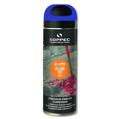Traceur de chantier Fluo Bleu SOPPEC