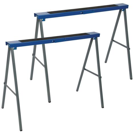 Silverline – Tréteau de sciage 78 cm – Charge max 125 kg – Plans supérieurs 100 cm avec revêtement antidérapant – Pieds repliables (1/10)