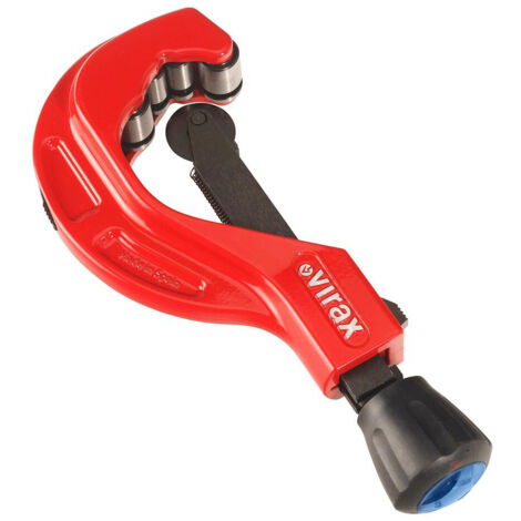 Virax – Coupe-tube plastique à avance rapide 6 à 65 mm – Épaisseur de coupe 8 mm – Molette avec rouleaux – 210497