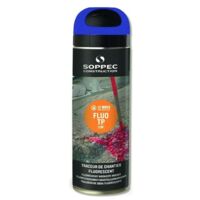 Soppec – Traceur de chantier Fluo TP 500ml bleu 141519 – Durée de marquage jusqu'à 12 mois – Pour béton, bitume et surfaces humides