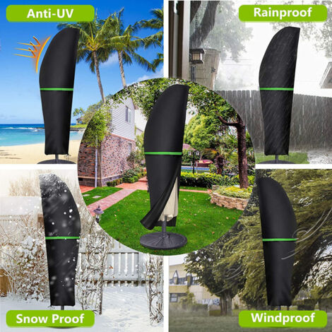 CENPEK Housse Imperméable Parasol Déporté 2,7 M à 3,4 M – Oxford 210D Avec Tige De Poussée