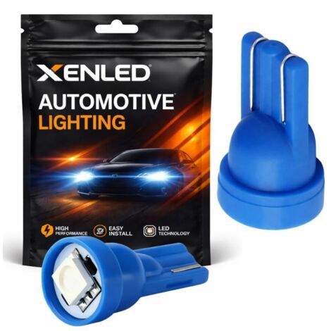2 x Ampoules 1 LED SMD BLEU - T10 W5W - Puissante - 12V (1/5)