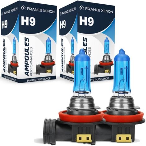 2 x Ampoules H9 4300K 65W 12V SUPER WHITE - FRANCE-XENON