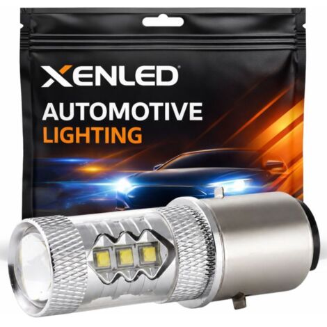 Ampoule 16 LED CREE 80W - BA20D - Haut de Gamme double intensité - Blanc Pur (1/5)