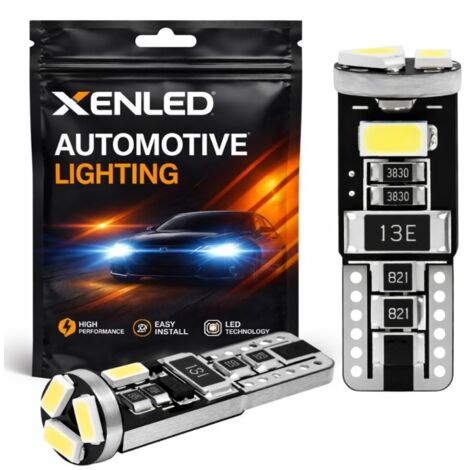 2 x AMPOULES 5 LEDS (5730) CANBUS SSMG - T10 W5W Sans erreur au tableau de bord - 12V BLANC (1/5)