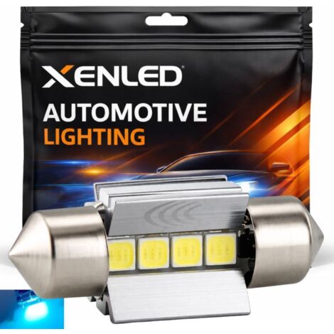 1 x AMPOULE C3W T10,5x30 31mm 4 LED BLEU GLACIAL Super Canbus 148Lms XENLED - PALLADIUM (1/5)