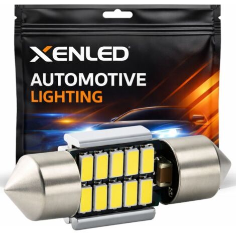 1 x AMPOULE 10 LEDS 180° CANBUS - C3W 31mm LED plafonnier 12V (1/5)