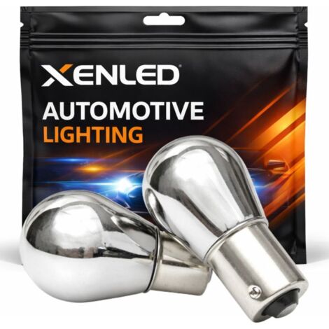 2 x ampoules de clignotant chrome PY21W - Ergots BAU15S 12V Lampe de voiture