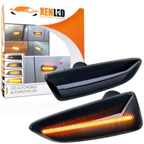 Clignotants Répétiteurs Fumés LED DYNAMIQUE DÉFILANT Opel Astra J & K, Zafira C, Insignia B, Grandland X - Homologué ECE