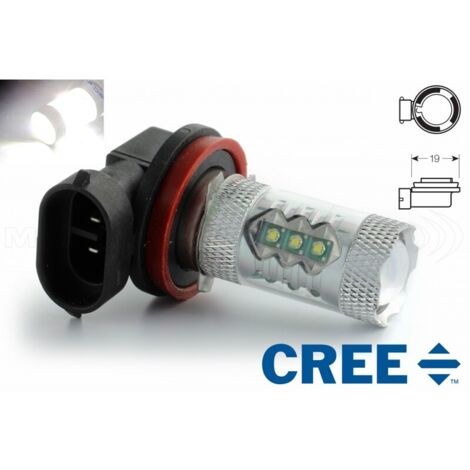 Ampoule 16 LED CREE 80W - H11 - Haut de Gamme 12V Antibrouillard LED - Blanc (1/5)