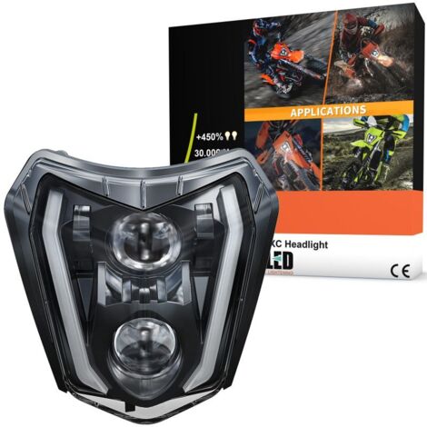 Phare à LED KTM EXC / EXC-F EXCF Homologué étanche canbus 92W Réel - XENLED - 3100Lms