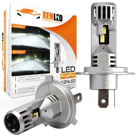 2x ampoules H4 LED Tiny1 Ultima 1880/1300Lms réels 50W CANBUS - XENLED - voiture moto - ratio 1:1 - plug&play (1/5)