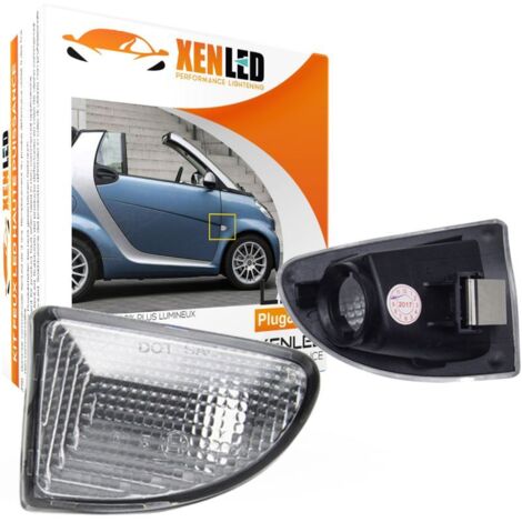 2x Cabochons de répétiteurs latéraux Smart Fortwo 451 MK1 & MKII (07-15) - Version Claire - Cache origine (1/5)