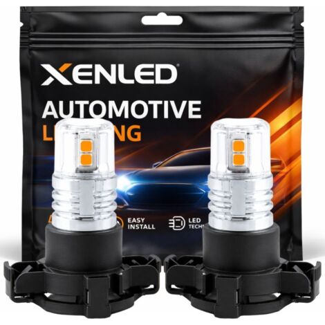 2 x AMPOULES PY24W 12-LED ORANGE 750Lms XENLED 24W - PALLADIUM - PGU20/4