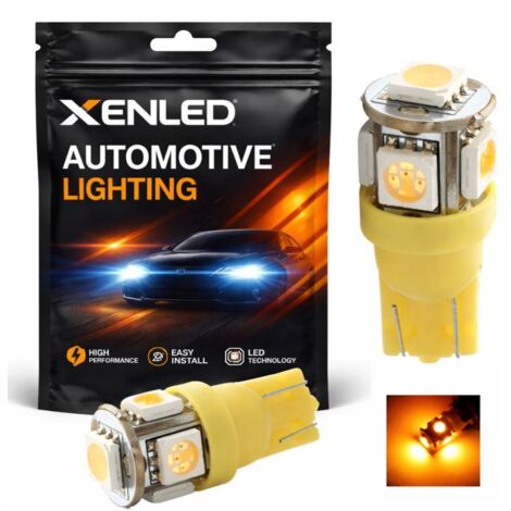 2 x AMPOULES 5 LEDS ORANGE - LED SMD - 5 led- T10 W5W WY5W - LED Clignotant de signalisation (1/5)
