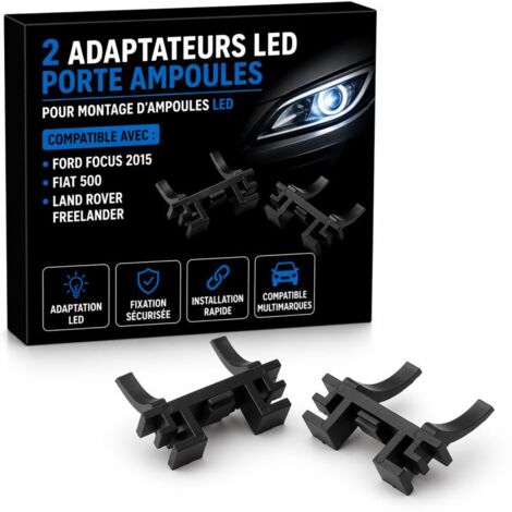 2 Adaptateurs LED Porte Ampoules Ford Focus 2015, Fiat 500, Land Rover Freelander (1/5)