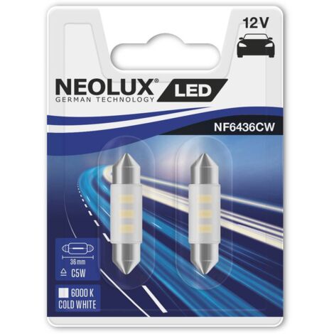 Ampoule navette LED Neolux NF3660 NF6436CW-02B SV8,5-8 Puissance: 0.5 W N/A (1/2)