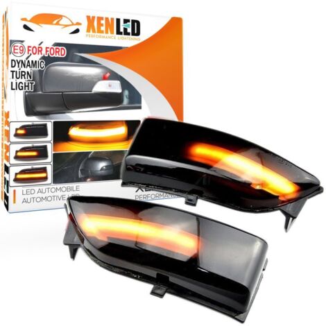Répétiteurs LED Défilant FORD Ranger 2012 - 2019 Raptor / Wildtrak T6 - Fumé Dynamique - Homologué ECE