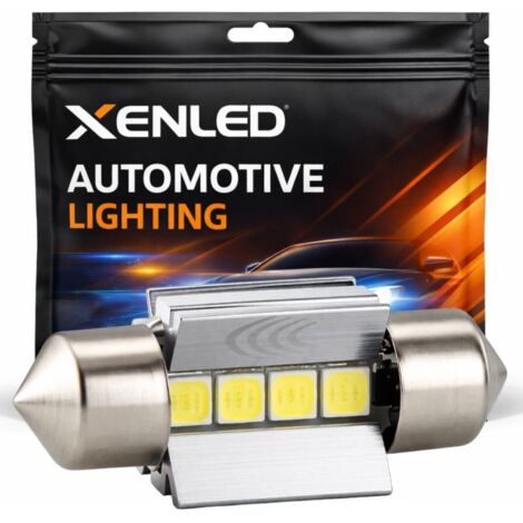 1 x AMPOULE C3W T10,5x30 31mm 4 LED Blanches Super Canbus 205Lms XENLED - PALLADIUM (1/5)