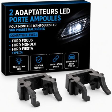 2 Adaptateurs LED Porte Ampoules Ford Focus, Ford Mondeo, Ford Fiesta - Type ZA (1/5)