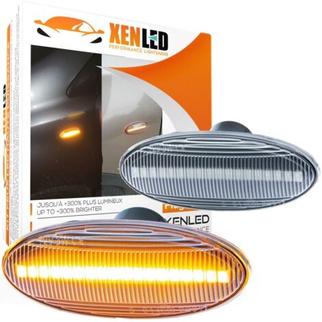 Clignotants latéraux LED Smart Forfour Renault Koleos Nissan Cube, Juke, Leaf, Micra, Qashqai, X-Trail - Version Claire - rempla