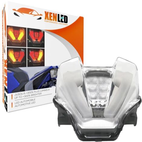 Feu arrière LED Xenled avec clignotants intégrés homologué ECE pour Yamaha MT-07 (2018–2024) - 12V Plug&Play