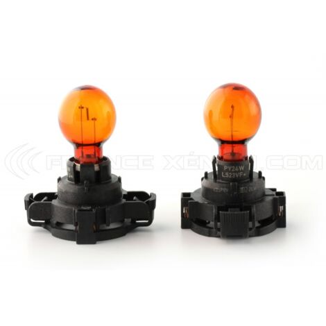 2 x Ampoules PY24W Clignotant orange 24W 12V - lampes halogène