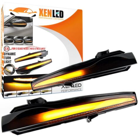 Clignotants LED Dynamique Défilant Mercedes Classe C W205, S W222, S C217, E W213, GLC X253 Répétiteurs Rétroviseurs - Homologué