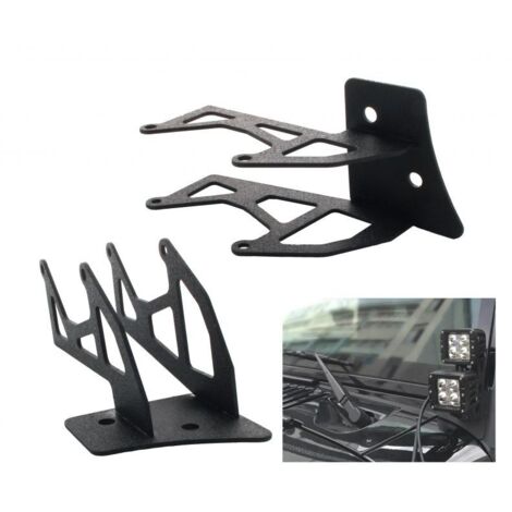 Support special double feux LED Jeep Wrangler 2004-2014 - Metal NOIR (1/5)