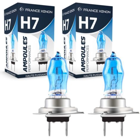 2 x Ampoules H7 100W 6000K HOD Xtrem 12V - FRANCE-XENON - Lampes Halogène (1/5)