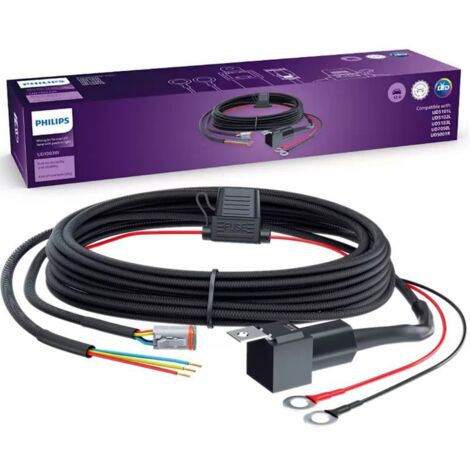 Kit de faisceau de câbles pour 1 lampe LED Philips série UD500XL Ultinon Drive UD1003W - DRL (1/4)
