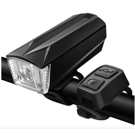Phare Eclairage avant + Klaxon vélo LED, 190Lms réels + 120dB - commande au guidon - BY24