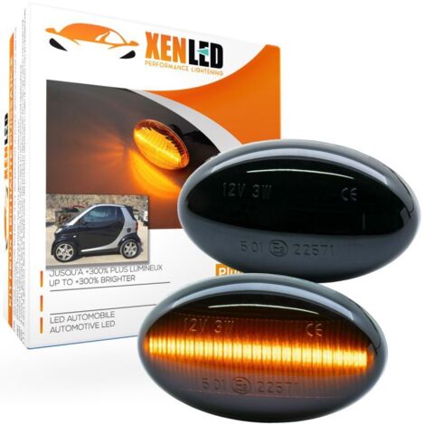 2x Clignotants LED Smart 450 452 / Brabus Fortwo, Mercedes Class A W168, Citan W415, Vito W639 W447 - Version Fumée