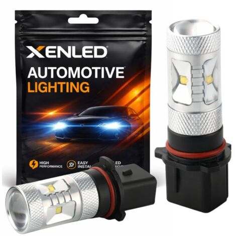 2 x Ampoules 6 LED CREE 30W - P13W - Haut de Gamme Lampe de feux de jour BLANC (1/5)