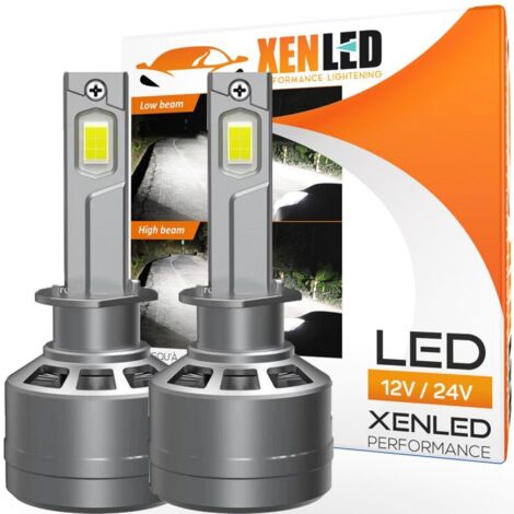 Kit Ampoules LED H1 FALCON7 130W - 14.000LMS RÉELS - SPÉCIAL FEUX DE ROUTE - 9-32V VOITURE ET CAMION CANBUS