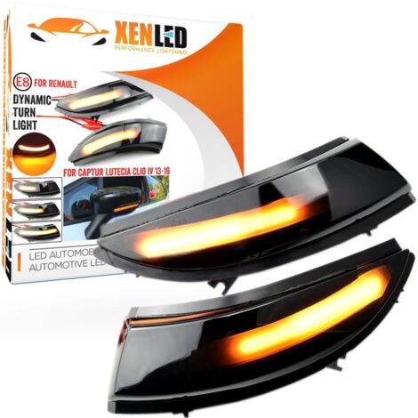 Répétiteurs RÉTRO LED DYNAMIQUE DÉFILANT Clio 4 Clio IV - Renault - Clignotant - Homologué ECE (1/5)