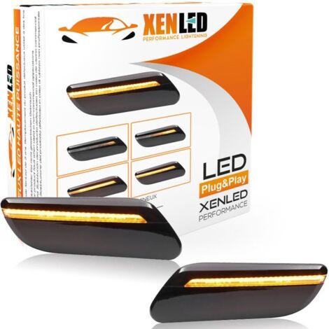 Clignotants Répétiteurs latéraux dynamique LED NOIR PIANO Mini Cooper F55 F56 F57 LCI2 à partir de 2022 - Clair